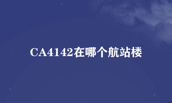 CA4142在哪个航站楼