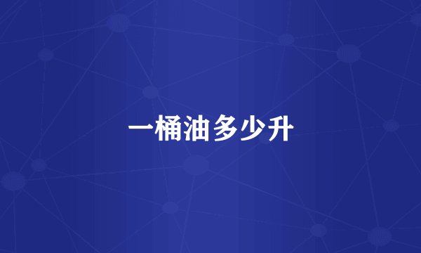 一桶油多少升