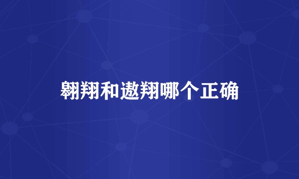 翱翔和遨翔哪个正确