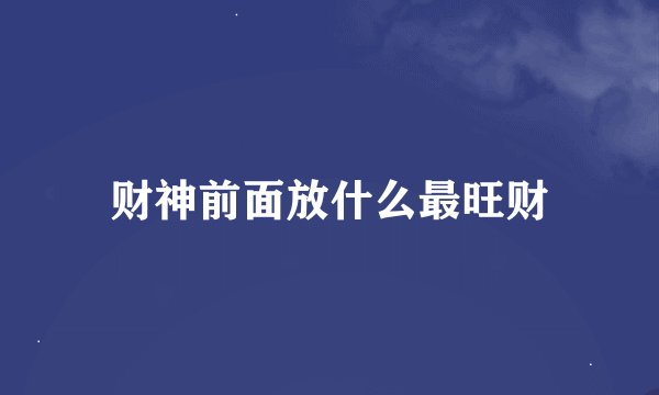 财神前面放什么最旺财