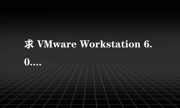 求 VMware Workstation 6.0.2 59824 的序列号 、 姓名、公司名称
