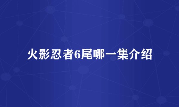火影忍者6尾哪一集介绍