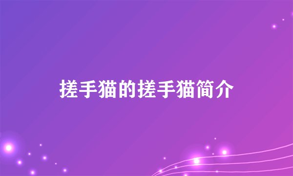 搓手猫的搓手猫简介