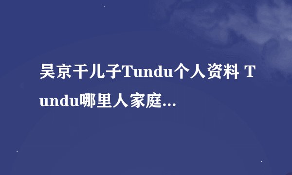 吴京干儿子Tundu个人资料 Tundu哪里人家庭背景多大了