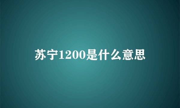 苏宁1200是什么意思