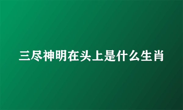 三尽神明在头上是什么生肖
