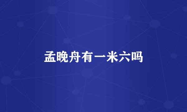 孟晚舟有一米六吗