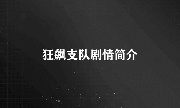 狂飙支队剧情简介