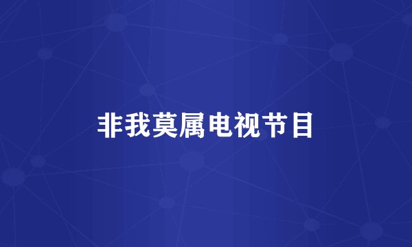 非我莫属电视节目