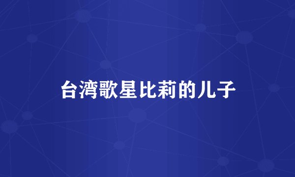台湾歌星比莉的儿子