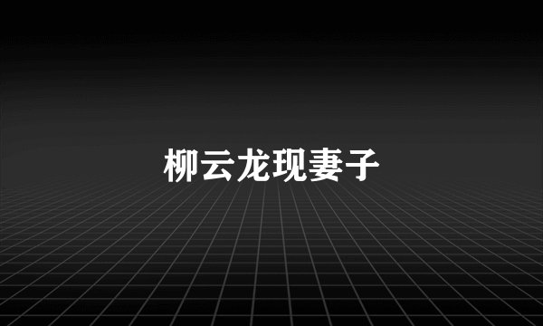 柳云龙现妻子