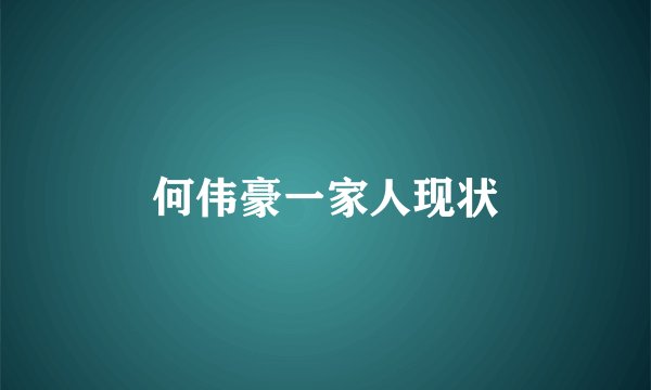 何伟豪一家人现状
