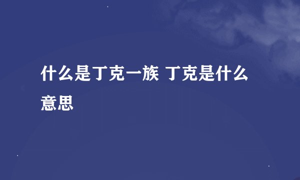 什么是丁克一族 丁克是什么意思