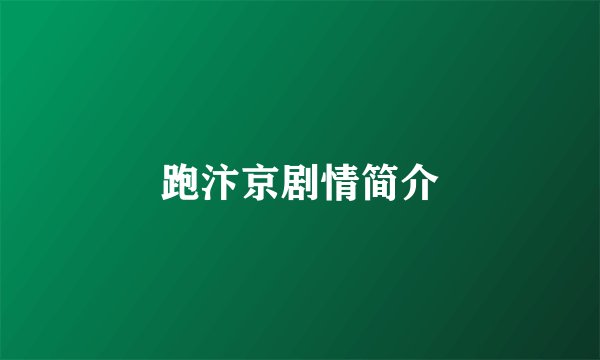 跑汴京剧情简介