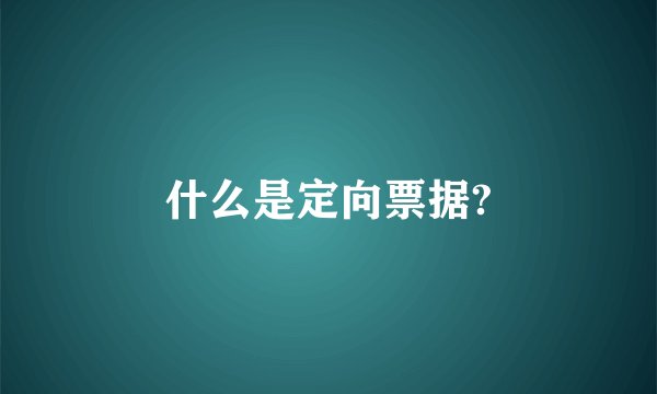 什么是定向票据?