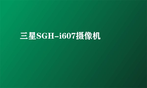 三星SGH-i607摄像机