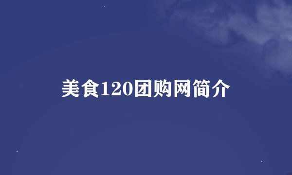 美食120团购网简介
