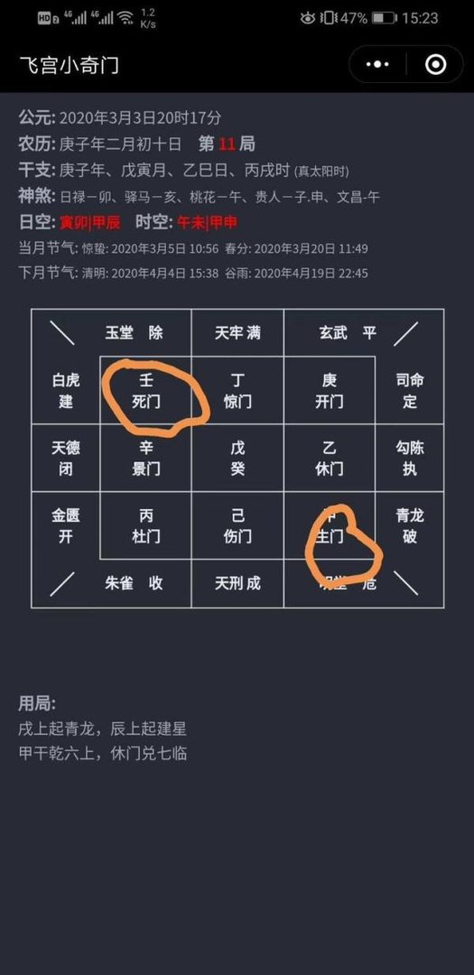 飞宫小奇门之象数