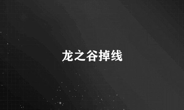 龙之谷掉线