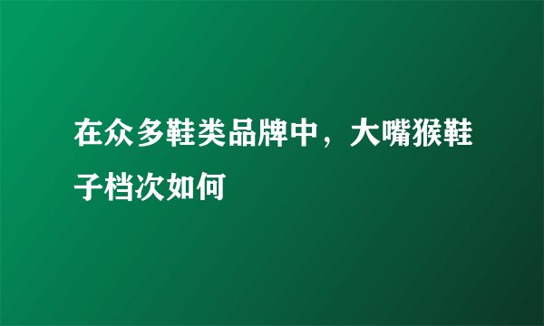 在众多鞋类品牌中，大嘴猴鞋子档次如何