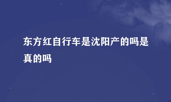 东方红自行车是沈阳产的吗是真的吗