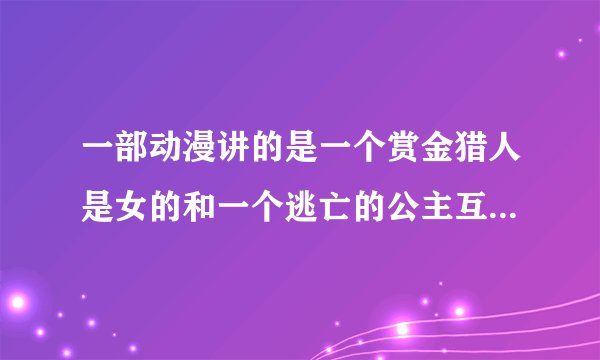 一部动漫讲的是一个赏金猎人是女的和一个逃亡的公主互换了灵魂这部动漫叫什么