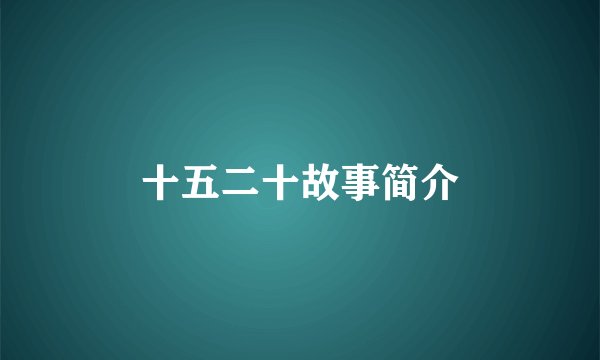 十五二十故事简介