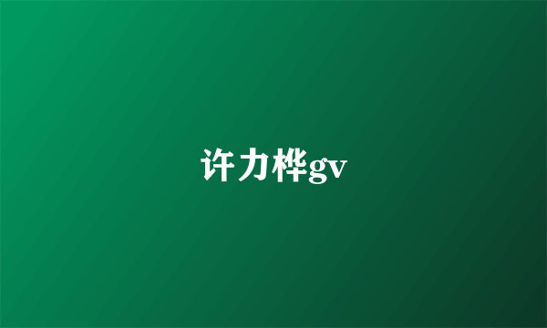 许力桦gv
