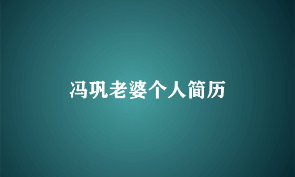 冯巩老婆个人简历