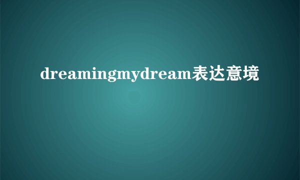 dreamingmydream表达意境