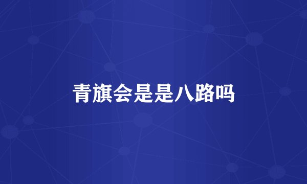 青旗会是是八路吗
