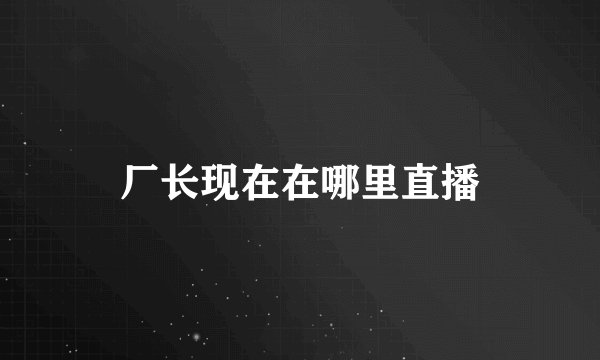 厂长现在在哪里直播
