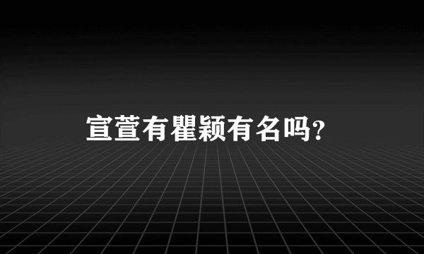 宣萱有瞿颖有名吗？