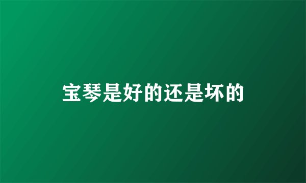 宝琴是好的还是坏的