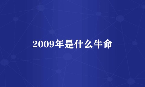 2009年是什么牛命