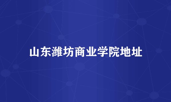 山东潍坊商业学院地址