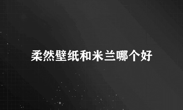 柔然壁纸和米兰哪个好