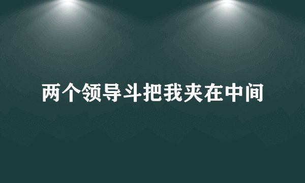 两个领导斗把我夹在中间