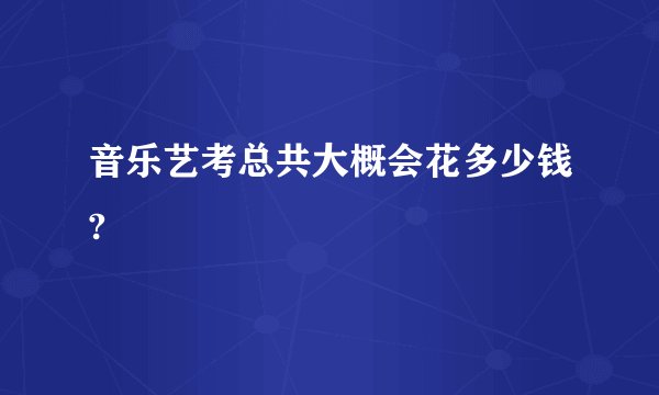 音乐艺考总共大概会花多少钱?