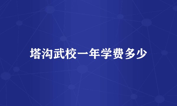 塔沟武校一年学费多少