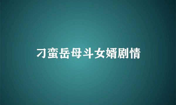刁蛮岳母斗女婿剧情