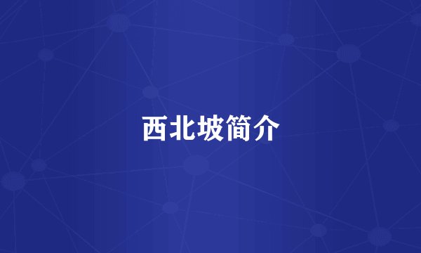 西北坡简介