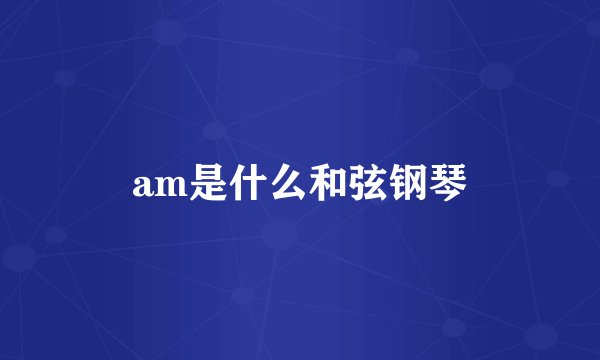 am是什么和弦钢琴