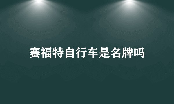 赛福特自行车是名牌吗