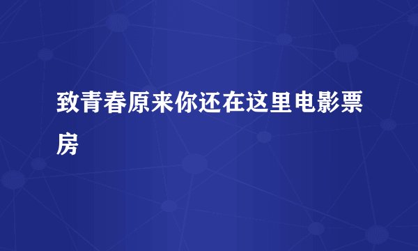致青春原来你还在这里电影票房