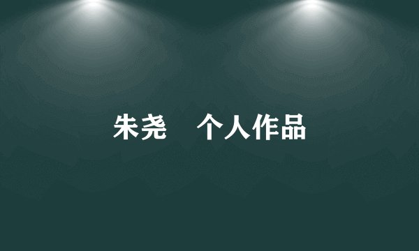 朱尧堃个人作品