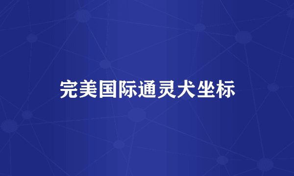 完美国际通灵犬坐标