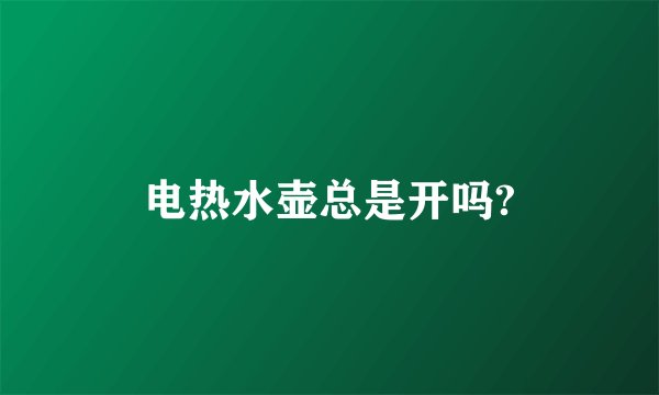 电热水壶总是开吗?