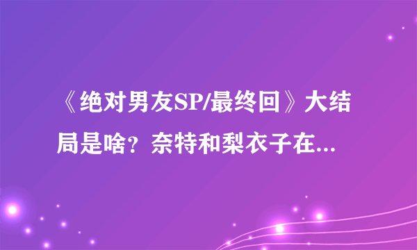 《绝对男友SP/最终回》大结局是啥？奈特和梨衣子在一块了吗？