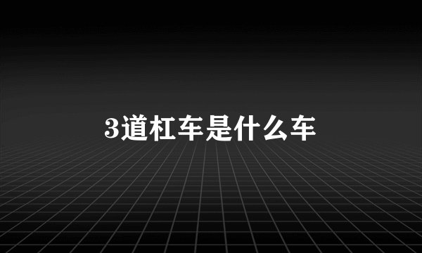 3道杠车是什么车